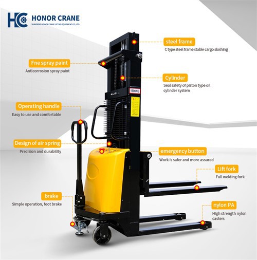 Stacker Idrawliku Semi Elettriku